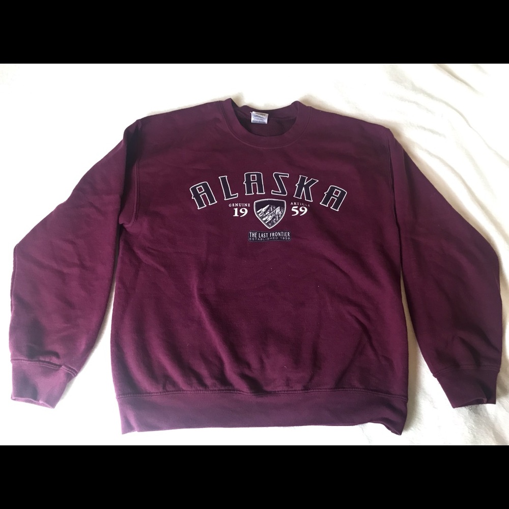 Maroon Alaska crew neck